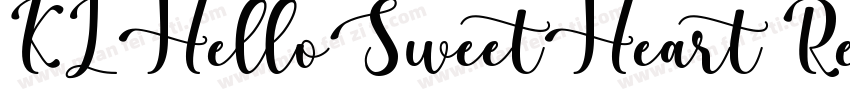 KLHelloSweetHeart Regular字体转换